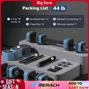3 in 1 Adjustable Dumbbell set